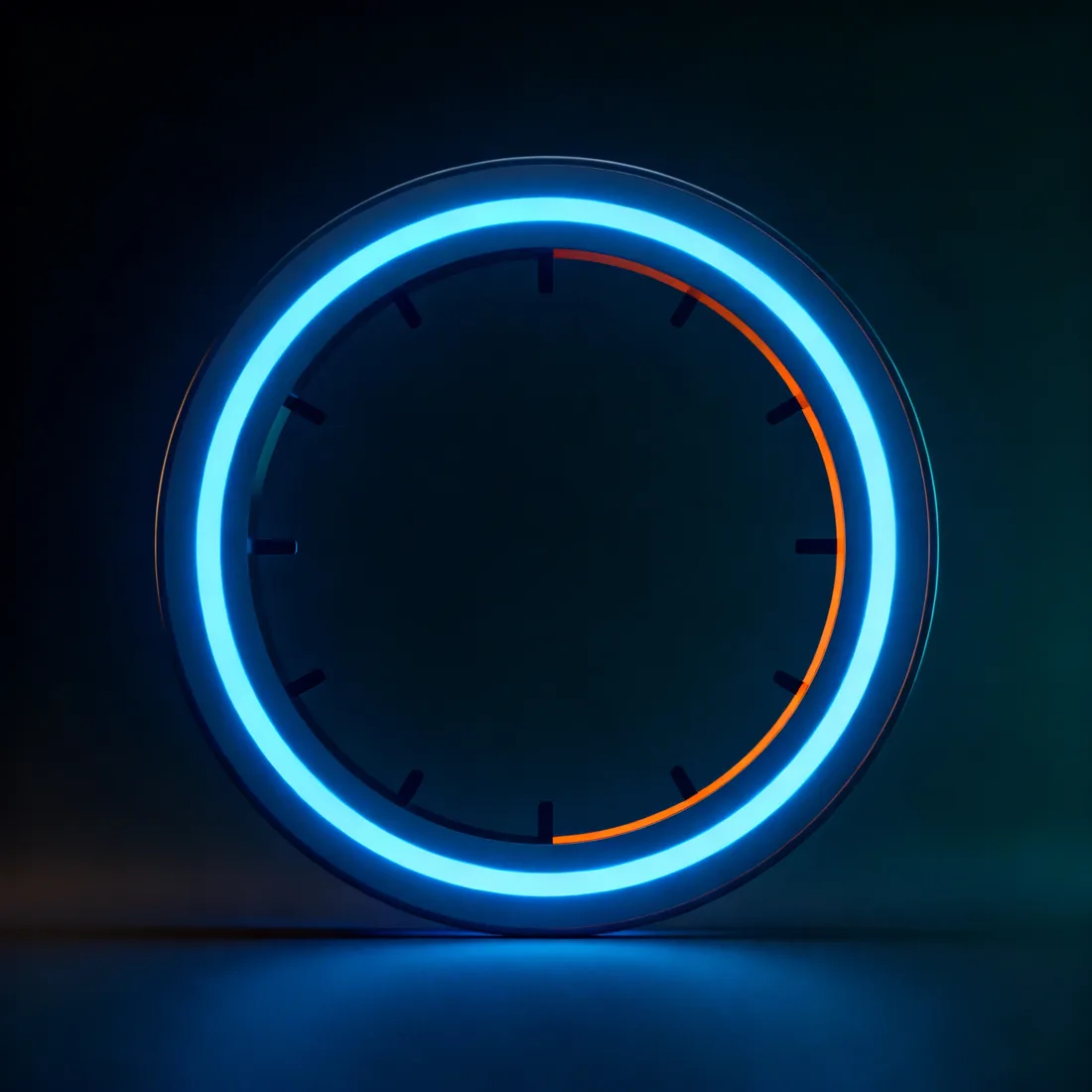 Abstract render of an unbroken coverage ring beside one with visible dark gaps